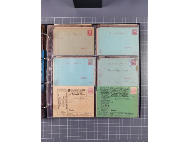 Berlin: 1873/1900, Sammlung diverser Anstalten mit Schwerpunkt bei der “HANSA” und “Berliner Verkehrs-Anstalt” mit ca. 160 Br