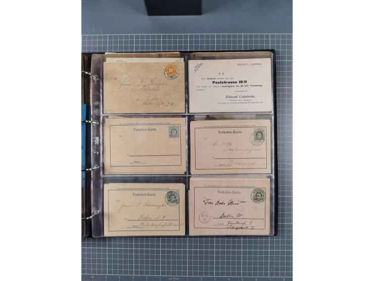 Berlin: 1873/1900, Sammlung diverser Anstalten mit Schwerpunkt bei der “HANSA” und “Berliner Verkehrs-Anstalt” mit ca. 160 Br