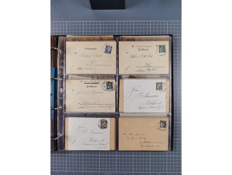 Berlin: 1873/1900, Sammlung diverser Anstalten mit Schwerpunkt bei der “HANSA” und “Berliner Verkehrs-Anstalt” mit ca. 160 Br