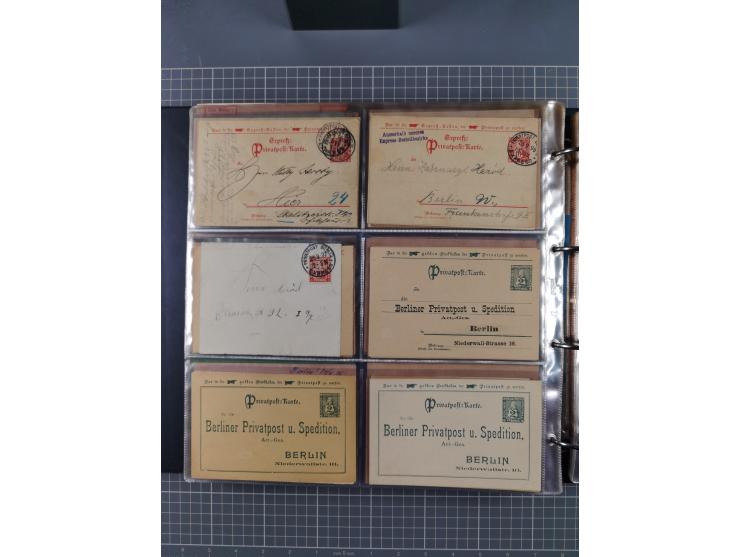 Berlin: 1873/1900, Sammlung diverser Anstalten mit Schwerpunkt bei der “HANSA” und “Berliner Verkehrs-Anstalt” mit ca. 160 Br