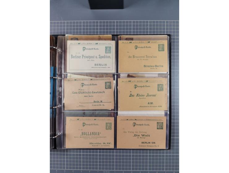 Berlin: 1873/1900, Sammlung diverser Anstalten mit Schwerpunkt bei der “HANSA” und “Berliner Verkehrs-Anstalt” mit ca. 160 Br