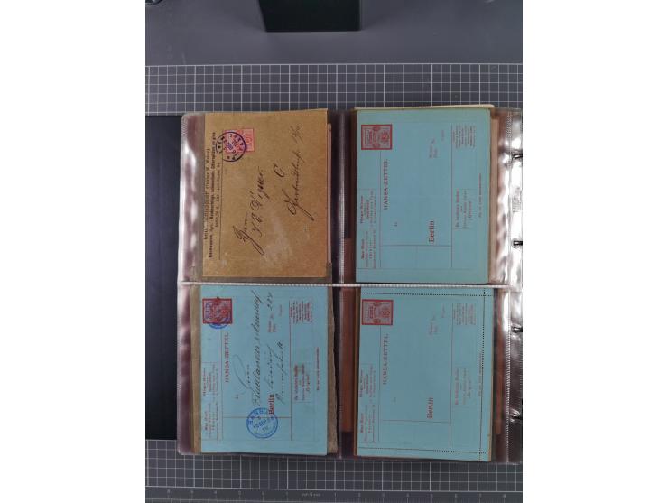 Berlin: 1873/1900, Sammlung diverser Anstalten mit Schwerpunkt bei der “HANSA” und “Berliner Verkehrs-Anstalt” mit ca. 160 Br