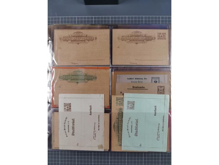 Auerbach bis Zittau: 1886/1900, umfangreiche Sammlung mit über 550 Briefen, Karten sowie ungebrauchten und gebrauchten Ganzsa