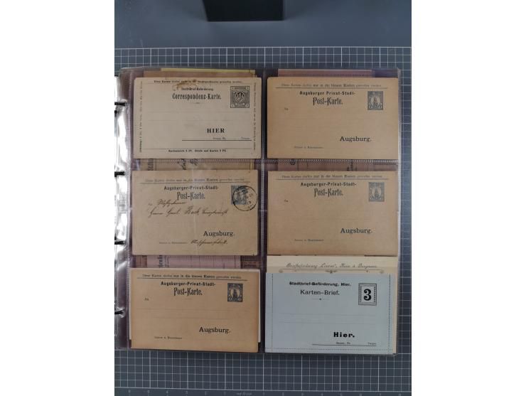 Auerbach bis Zittau: 1886/1900, umfangreiche Sammlung mit über 550 Briefen, Karten sowie ungebrauchten und gebrauchten Ganzsa