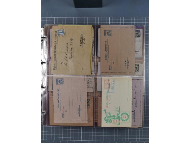 Auerbach bis Zittau: 1886/1900, umfangreiche Sammlung mit über 550 Briefen, Karten sowie ungebrauchten und gebrauchten Ganzsa