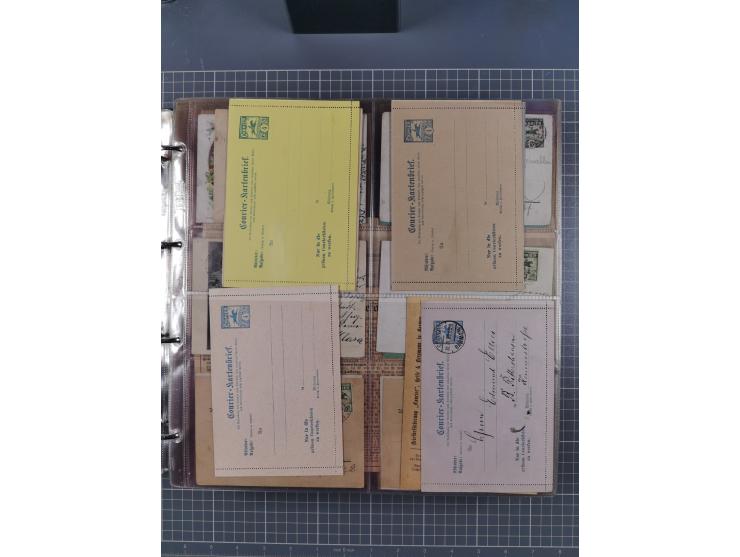 Auerbach bis Zittau: 1886/1900, umfangreiche Sammlung mit über 550 Briefen, Karten sowie ungebrauchten und gebrauchten Ganzsa