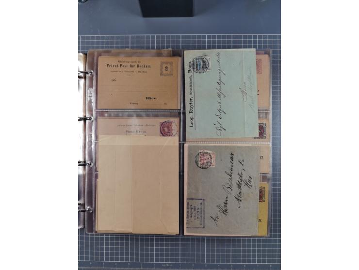 Auerbach bis Zittau: 1886/1900, umfangreiche Sammlung mit über 550 Briefen, Karten sowie ungebrauchten und gebrauchten Ganzsa