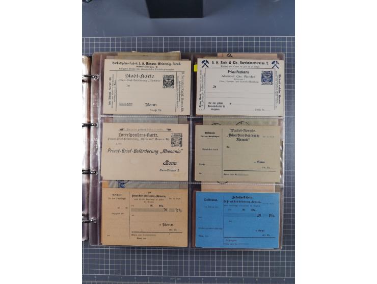 Auerbach bis Zittau: 1886/1900, umfangreiche Sammlung mit über 550 Briefen, Karten sowie ungebrauchten und gebrauchten Ganzsa