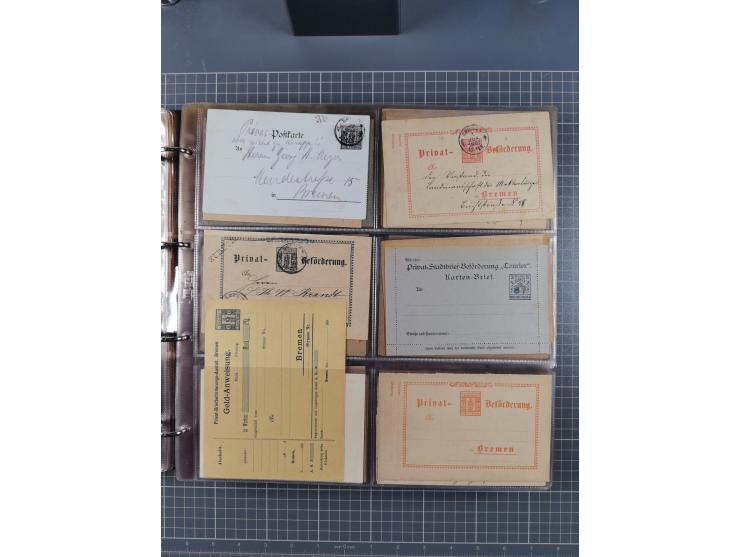 Auerbach bis Zittau: 1886/1900, umfangreiche Sammlung mit über 550 Briefen, Karten sowie ungebrauchten und gebrauchten Ganzsa