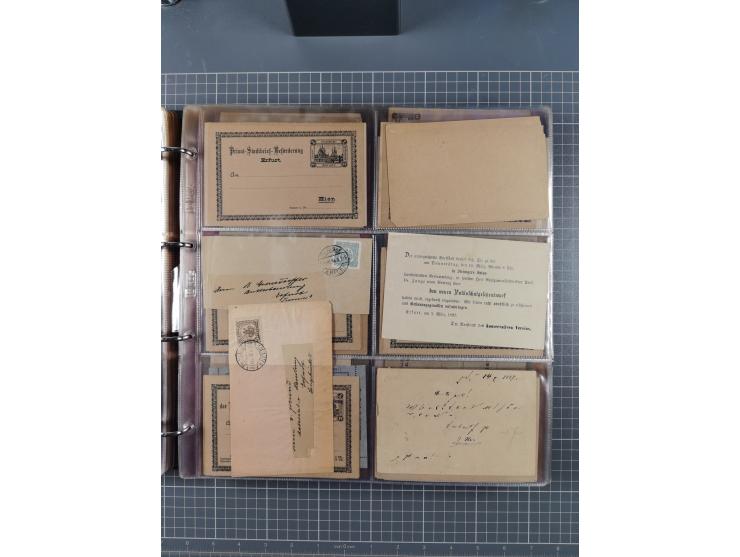 Auerbach bis Zittau: 1886/1900, umfangreiche Sammlung mit über 550 Briefen, Karten sowie ungebrauchten und gebrauchten Ganzsa