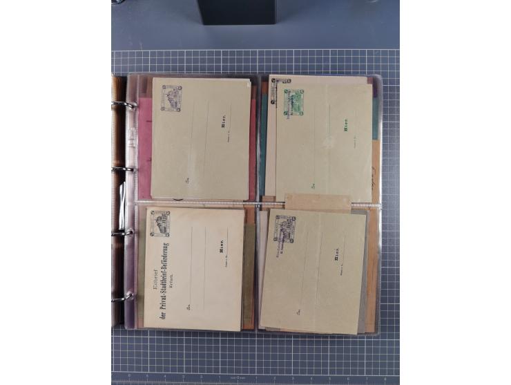 Auerbach bis Zittau: 1886/1900, umfangreiche Sammlung mit über 550 Briefen, Karten sowie ungebrauchten und gebrauchten Ganzsa