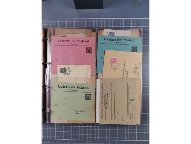 Auerbach bis Zittau: 1886/1900, umfangreiche Sammlung mit über 550 Briefen, Karten sowie ungebrauchten und gebrauchten Ganzsa