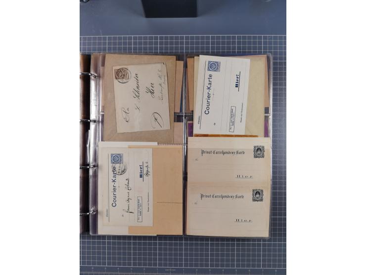 Auerbach bis Zittau: 1886/1900, umfangreiche Sammlung mit über 550 Briefen, Karten sowie ungebrauchten und gebrauchten Ganzsa