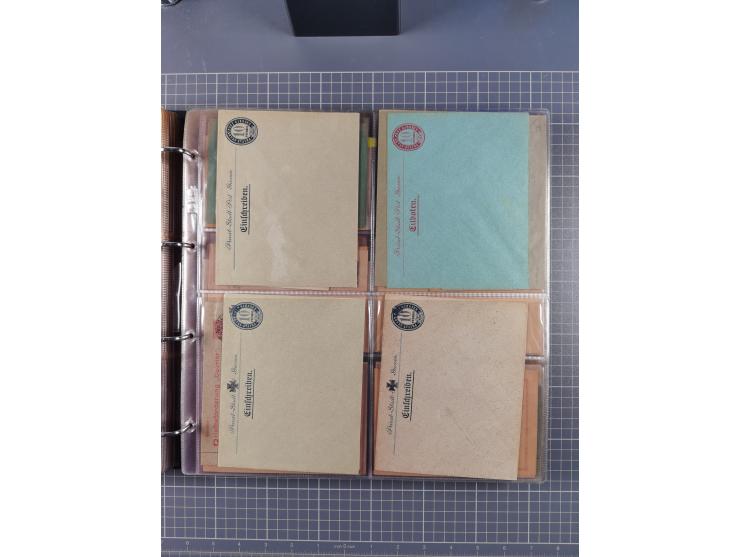 Auerbach bis Zittau: 1886/1900, umfangreiche Sammlung mit über 550 Briefen, Karten sowie ungebrauchten und gebrauchten Ganzsa