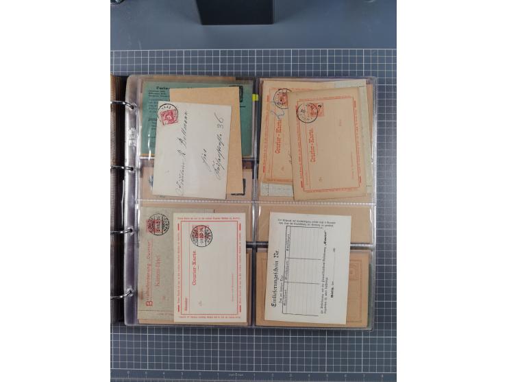 Auerbach bis Zittau: 1886/1900, umfangreiche Sammlung mit über 550 Briefen, Karten sowie ungebrauchten und gebrauchten Ganzsa