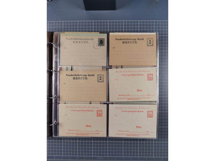 Auerbach bis Zittau: 1886/1900, umfangreiche Sammlung mit über 550 Briefen, Karten sowie ungebrauchten und gebrauchten Ganzsa