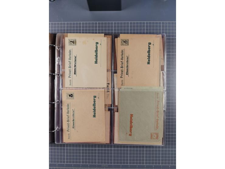 Auerbach bis Zittau: 1886/1900, umfangreiche Sammlung mit über 550 Briefen, Karten sowie ungebrauchten und gebrauchten Ganzsa