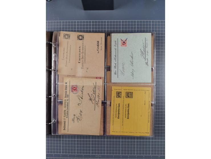 Auerbach bis Zittau: 1886/1900, umfangreiche Sammlung mit über 550 Briefen, Karten sowie ungebrauchten und gebrauchten Ganzsa
