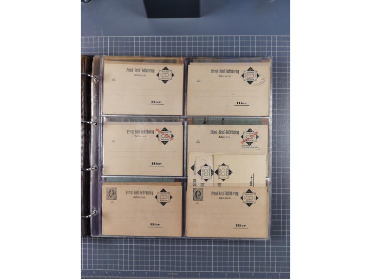 Auerbach bis Zittau: 1886/1900, umfangreiche Sammlung mit über 550 Briefen, Karten sowie ungebrauchten und gebrauchten Ganzsa