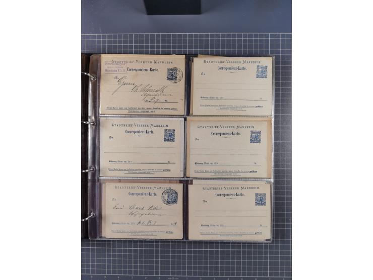 Auerbach bis Zittau: 1886/1900, umfangreiche Sammlung mit über 550 Briefen, Karten sowie ungebrauchten und gebrauchten Ganzsa