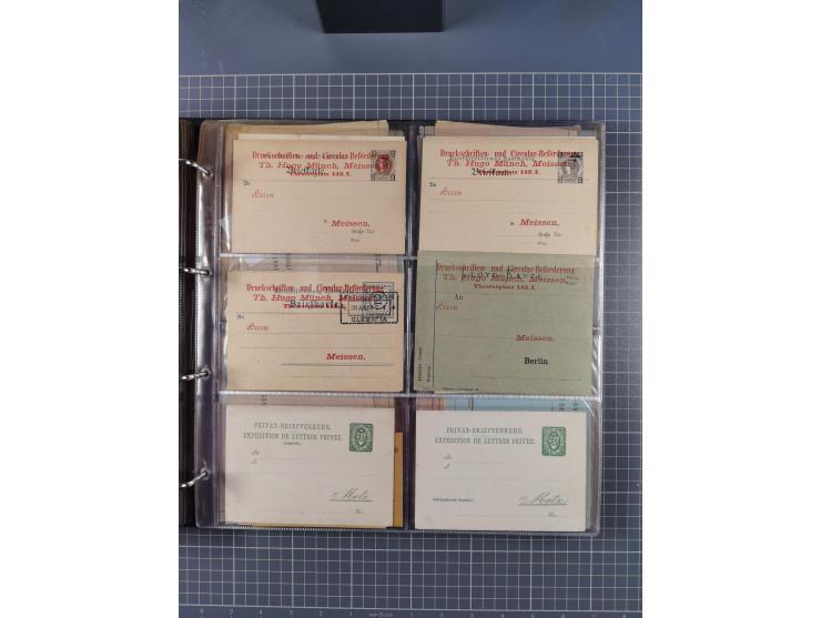 Auerbach bis Zittau: 1886/1900, umfangreiche Sammlung mit über 550 Briefen, Karten sowie ungebrauchten und gebrauchten Ganzsa