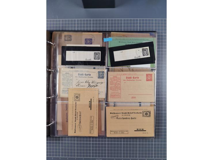 Auerbach bis Zittau: 1886/1900, umfangreiche Sammlung mit über 550 Briefen, Karten sowie ungebrauchten und gebrauchten Ganzsa