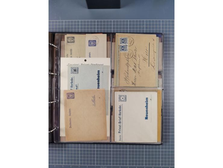 Auerbach bis Zittau: 1886/1900, umfangreiche Sammlung mit über 550 Briefen, Karten sowie ungebrauchten und gebrauchten Ganzsa