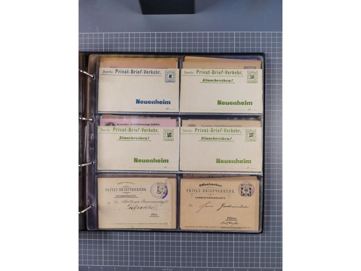 Auerbach bis Zittau: 1886/1900, umfangreiche Sammlung mit über 550 Briefen, Karten sowie ungebrauchten und gebrauchten Ganzsa