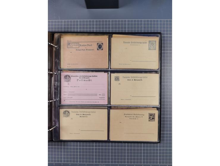 Auerbach bis Zittau: 1886/1900, umfangreiche Sammlung mit über 550 Briefen, Karten sowie ungebrauchten und gebrauchten Ganzsa