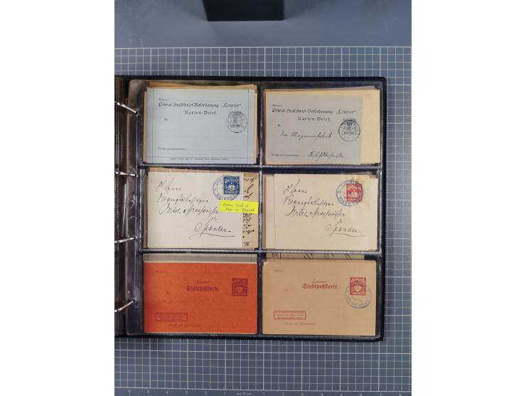 Auerbach bis Zittau: 1886/1900, umfangreiche Sammlung mit über 550 Briefen, Karten sowie ungebrauchten und gebrauchten Ganzsa