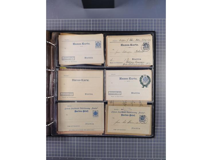 Auerbach bis Zittau: 1886/1900, umfangreiche Sammlung mit über 550 Briefen, Karten sowie ungebrauchten und gebrauchten Ganzsa