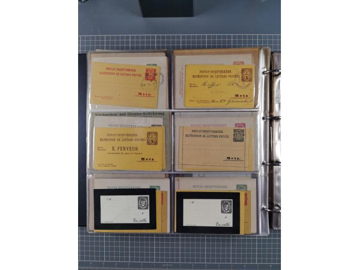 Auerbach bis Zittau: 1886/1900, umfangreiche Sammlung mit über 550 Briefen, Karten sowie ungebrauchten und gebrauchten Ganzsa