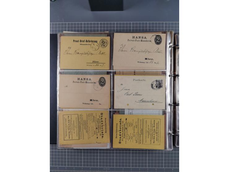 Auerbach bis Zittau: 1886/1900, umfangreiche Sammlung mit über 550 Briefen, Karten sowie ungebrauchten und gebrauchten Ganzsa