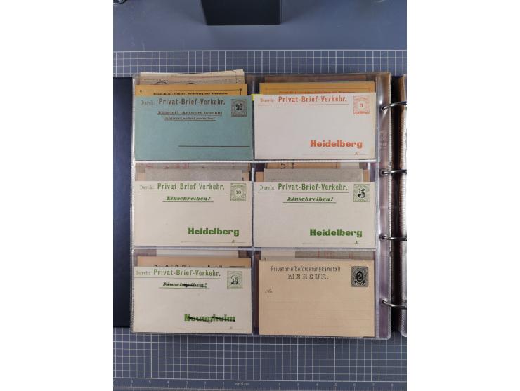 Auerbach bis Zittau: 1886/1900, umfangreiche Sammlung mit über 550 Briefen, Karten sowie ungebrauchten und gebrauchten Ganzsa