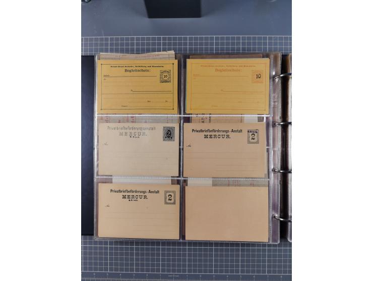 Auerbach bis Zittau: 1886/1900, umfangreiche Sammlung mit über 550 Briefen, Karten sowie ungebrauchten und gebrauchten Ganzsa