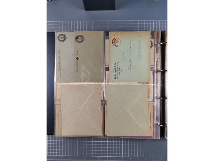 Auerbach bis Zittau: 1886/1900, umfangreiche Sammlung mit über 550 Briefen, Karten sowie ungebrauchten und gebrauchten Ganzsa