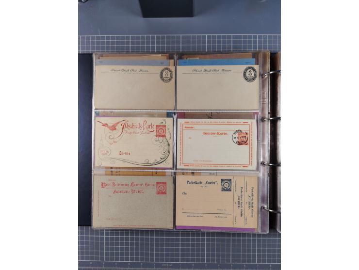 Auerbach bis Zittau: 1886/1900, umfangreiche Sammlung mit über 550 Briefen, Karten sowie ungebrauchten und gebrauchten Ganzsa