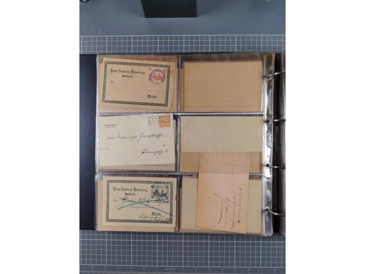 Auerbach bis Zittau: 1886/1900, umfangreiche Sammlung mit über 550 Briefen, Karten sowie ungebrauchten und gebrauchten Ganzsa