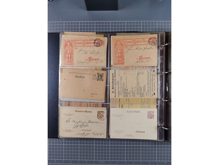 Auerbach bis Zittau: 1886/1900, umfangreiche Sammlung mit über 550 Briefen, Karten sowie ungebrauchten und gebrauchten Ganzsa