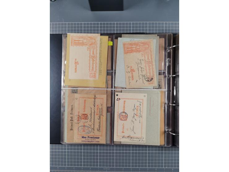 Auerbach bis Zittau: 1886/1900, umfangreiche Sammlung mit über 550 Briefen, Karten sowie ungebrauchten und gebrauchten Ganzsa