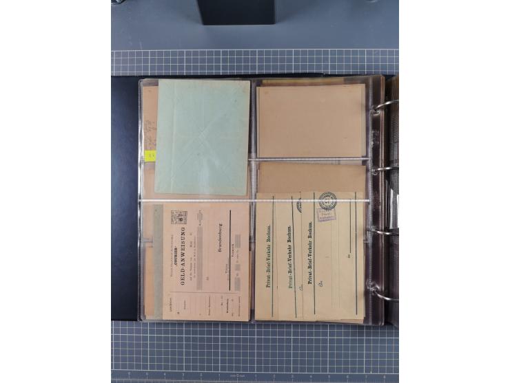 Auerbach bis Zittau: 1886/1900, umfangreiche Sammlung mit über 550 Briefen, Karten sowie ungebrauchten und gebrauchten Ganzsa