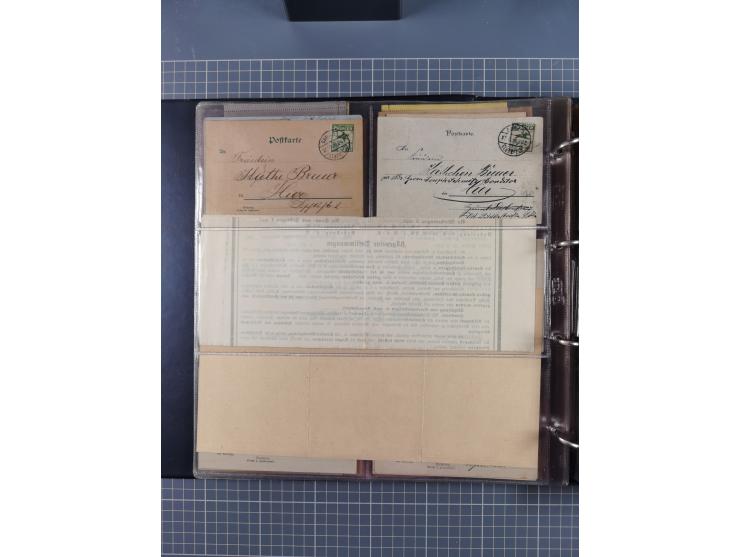 Auerbach bis Zittau: 1886/1900, umfangreiche Sammlung mit über 550 Briefen, Karten sowie ungebrauchten und gebrauchten Ganzsa