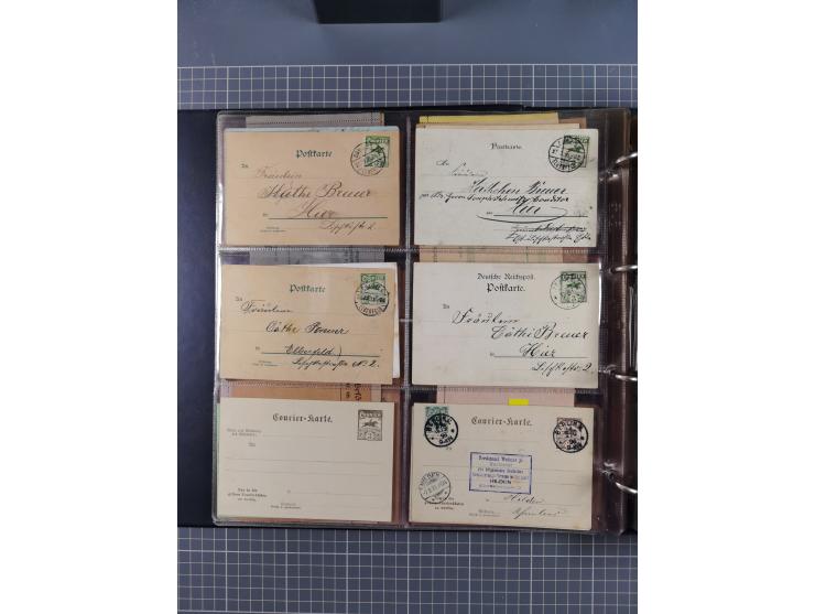 Auerbach bis Zittau: 1886/1900, umfangreiche Sammlung mit über 550 Briefen, Karten sowie ungebrauchten und gebrauchten Ganzsa