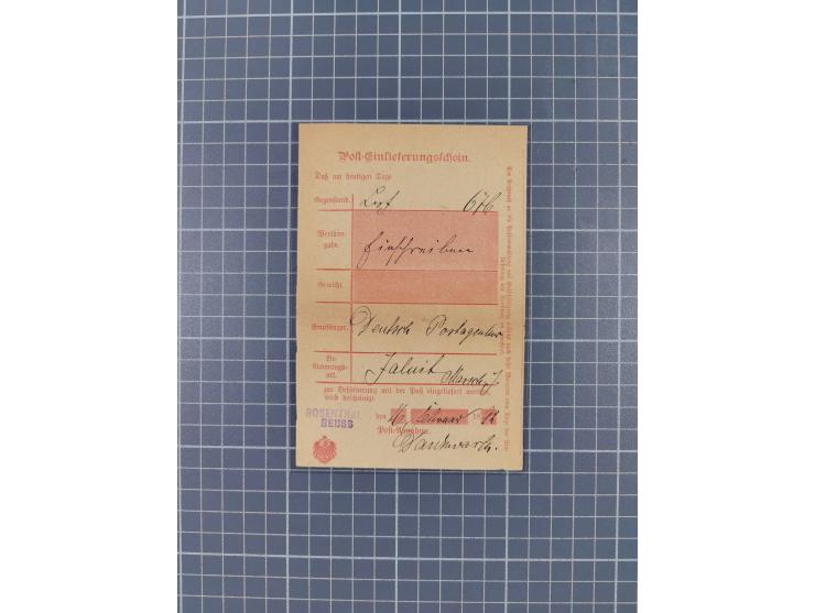 1900/11, Partie mit drei R-Briefen und einer R-Karte mit Text aus Jaluit mit Einzel- und Mehrfachfrankaturen, dabei Mi.-Nr. 2