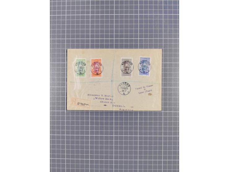 1901/19, Partie mit 12 R-Briefen bzw. einer R-Doppel-GSK mit Schwerpunkt bei der britischen Besatzungszeit mit nachverwendete