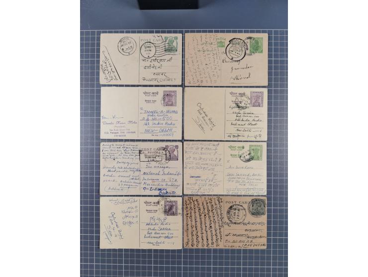 1889/1972 (ca.), over 50 postal stationery cards and envelopes, incl. Feudatory State, strength before the 1940s, mostly dome