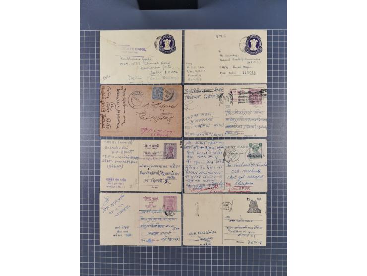 1889/1972 (ca.), over 50 postal stationery cards and envelopes, incl. Feudatory State, strength before the 1940s, mostly dome
