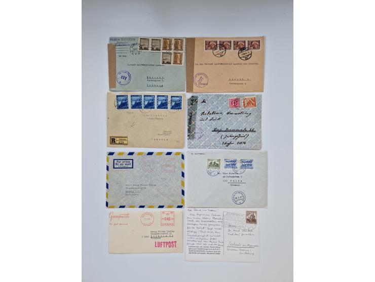 1900/80 (ca.), Partie Briefe und Karten im kleinen Karton, dabei interessante frühe Belege