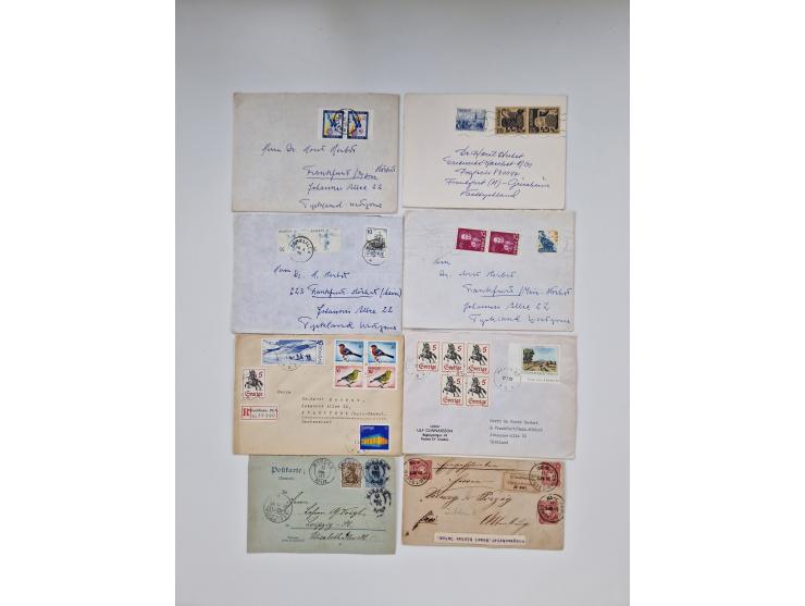 1900/80 (ca.), Partie Briefe und Karten im kleinen Karton, dabei interessante frühe Belege