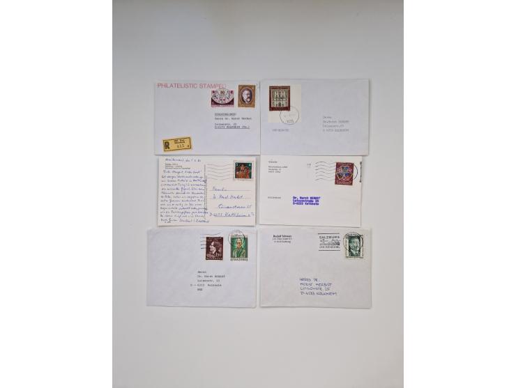 1900/80 (ca.), Partie Briefe und Karten im kleinen Karton, dabei interessante frühe Belege